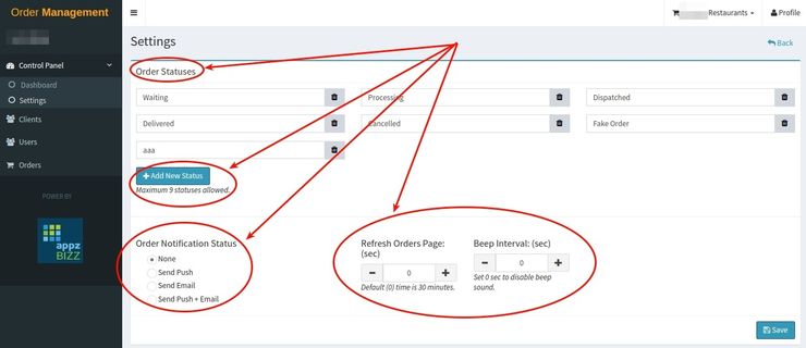 Order Management Toolset on AppzBizz platform: a comprehensive set of options to empower your mobile business