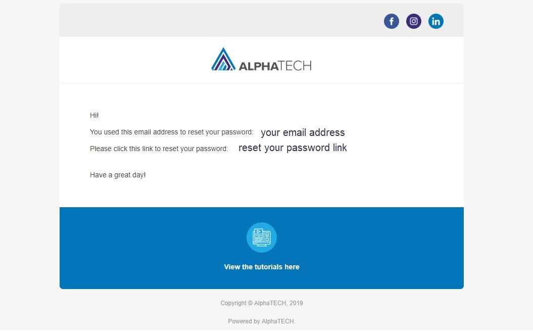 How to Reset your AlphaApp Password