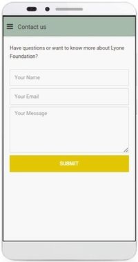 Lyone Foundation App, Contact us page