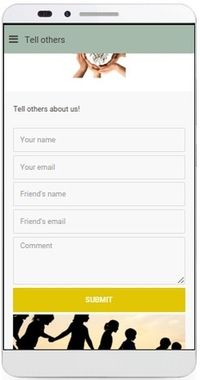 Lyone Foundation App, Tell Others page