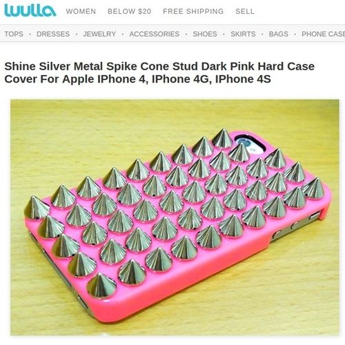 Shiny metal spike hard case, screenshot from luula.com