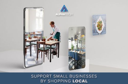 Support small businesses by shopping local © AlphaTech